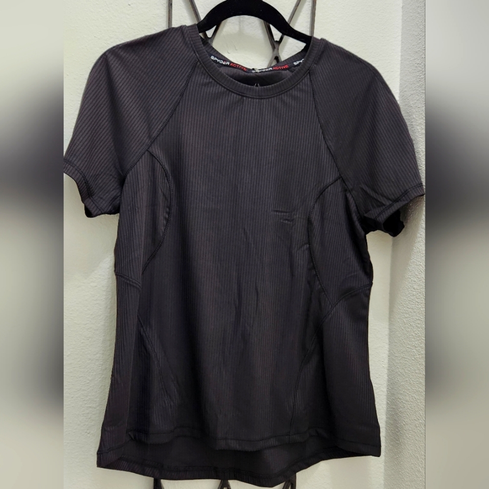 Spyder Active Black Short Sleeve Athletic Top